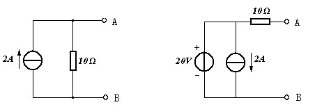 图中所示两个二端网络的对外作用是相同的。 [图]...图中所示两个二端网络的对外作用是相同的。 