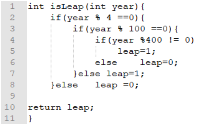 使用基本路径测试技术为isLeap（)设计测试用例。 [图] （...使用基本路径测试技术为isLe