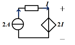【单选题】电路如图所示，流过受控源两端的电流I= A。 