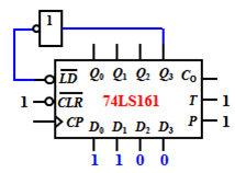电路如图所示。该电路实现（）进制计数器。 