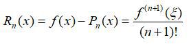 拉格朗日插值多项式的余项是（)