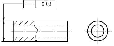 如图所示是对外圆柱轴线在任意方向上的直线度标注，此标注是否正确。