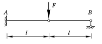 图示结构中支座B处的支座反力等于F/2。 [图]...图示结构中支座B处的支座反力等于F/2。 