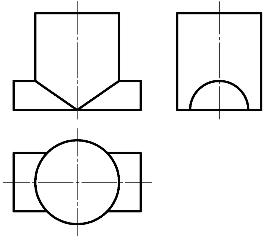 圆柱和球相贯正确的一组投影是