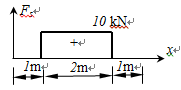 长4m的简支梁，受集中力和集中力偶作用，其剪力图如图所示。则下列结论中（) 是错误的。