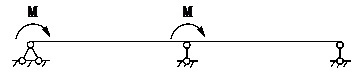 用力矩分配法解图示连续梁时，各杆的线刚度i相同且为常数，中间结点最终分配力矩为（）。 