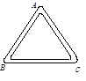 如图所示，质量为m的质点，以不变速率v沿图中正三角形ABC的水平光滑轨道运动。质点通过A角时，轨道作