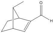 5-甲基环戊二烯与丙烯醛发生Diels-Alder反应的产物为（）。