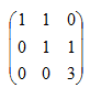 下列矩阵中，不能与对角矩阵相似的矩阵是（）