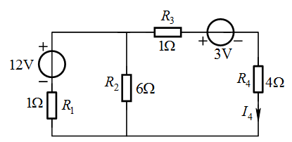 电路如下图所示，电流 I4 等于（）。 