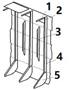 4-下图为冰区航行船舶舷侧结构，图中标记1的构件名称为 。 