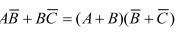 4. 下列逻辑函数中不相等的是（)