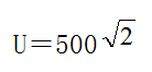 A、U＝500B、Um＝500C、U＝400D、