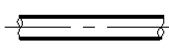 【单选题】在管道布置途中，公称直径（DN）小于或等于350mm的管道表示成（）。