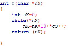 [图] 以f（"1234")方式调用该 函数，输出结果是：...                  