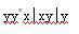 设有文法G（S)： S→Ax|By A→y|Ay B→x|y 下面与文法表示相同语言的正规式是___