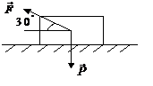 如图所示，已知物块重80kN,拉力F为20kN ,物体与地面之间的静摩擦系数为0.5 ，动摩擦系数0