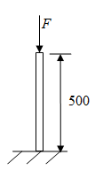 图示边长为的正方形截面大柔度杆，承受轴向压力，弹性模量，则该杆的工作安全系数为（）。