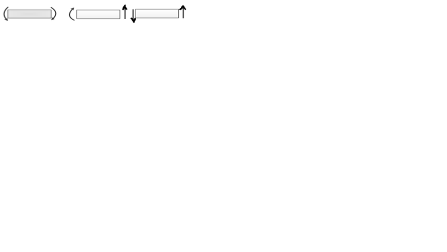 标示下列截面图中哪些为剪力FQ，（简写为f）哪些为弯矩M（简写为m），并标出其正负。 