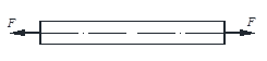 图示等直杆的横截面为任意三角形，当外力作用线通过该三角形的垂心时，杆件只发生拉伸变形。 