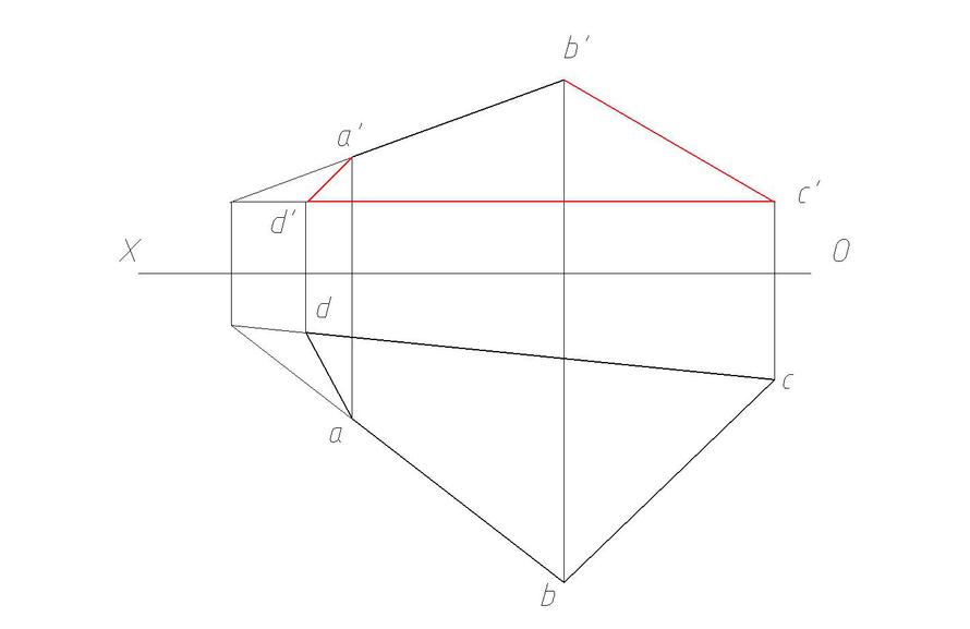 已知平面四边形ABCD的CD边为水平线，完成四边形ABCD的正面投影，试判断下面哪种作图方法及结果是