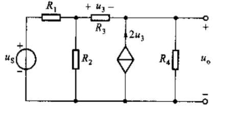 求图中电压比u0/us=（）。已知[图] [图]...求图中电压比u0/us=（）。已知 