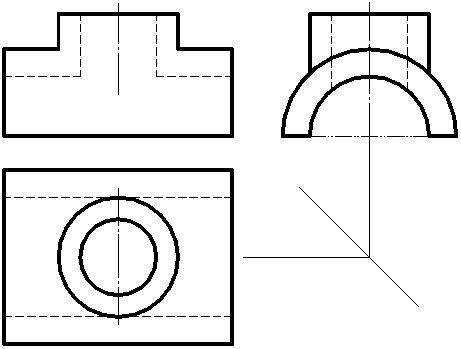两空心圆柱相贯体的正面投影是（） 
