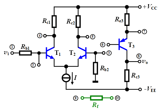 电路如图所示：1）接成具有高输入阻抗和高输出阻的负反馈放大电路； 2）计算反馈系数F，闭环增益Af，