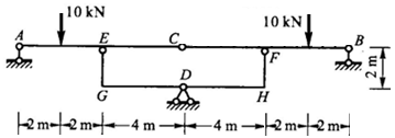 根据对称性可以判断图示结构AEC杆E截面弯矩为0。 [图]...根据对称性可以判断图示结构AEC杆E