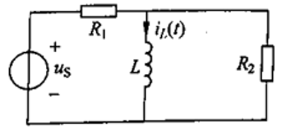 【单选题】图示电路中，us=40δ（t)V，L=1H，R1=R2=20Ω。用拉普拉斯变换求得电感电流
