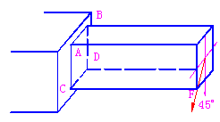 【单选题】正方形杆受力如图所示，A点的正应力为()。 