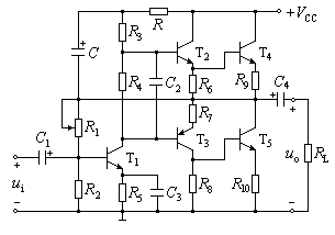 在如图所示的准互补对称功放电路中，的发射极电阻的主要作用是 。 A、限流保护作用B、保证、管的输入电