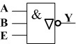 三态门中的第三种输出状态是叫做（）态。如图所示的逻辑符号，是一个三态与非门，当输入的E为（）电平时，