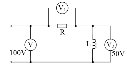 图示为正弦电流电路，电压表V1读数为() V。 
