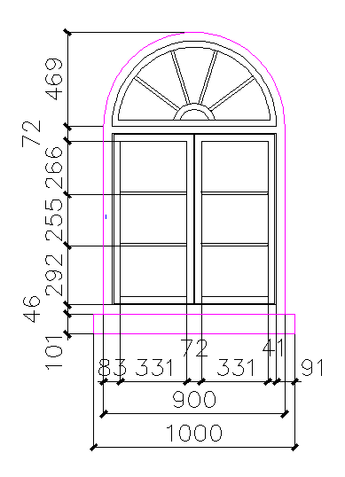 根据附件PDF中所注尺寸1:1绘制完成以下的住宅立面图。...根据附件PDF中所注尺寸1:1绘制完成