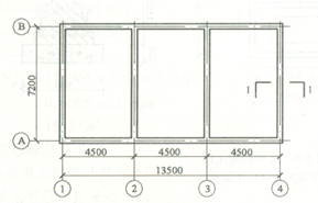 某建筑基础的平面图与剖面图如下图所示：已经砖基础底标高为-1.600m，图中外墙下基础长度为（）