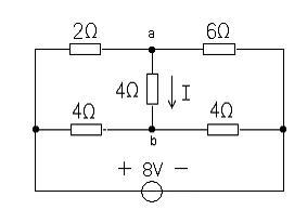 试用戴维南定理求解图中的电流I。 [图]...试用戴维南定理求解图中的电流I。 