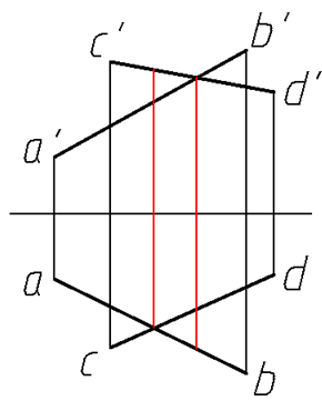 下列两直线相对位置是（）。 