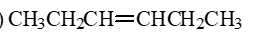 分子式为C6H12的化合物,经KMnO4氧化,只得到丙酸,其结构式应为: