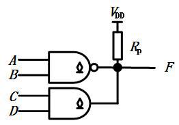 电路如图所示，则F的逻辑表达式为（） 