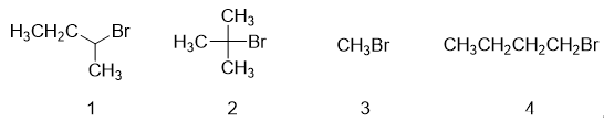 SN2反应中，下列化合物反应速率由快到慢的顺序是（） 