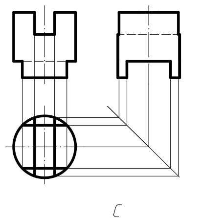 求圆柱被切割后的水平投影和侧面投影。 
