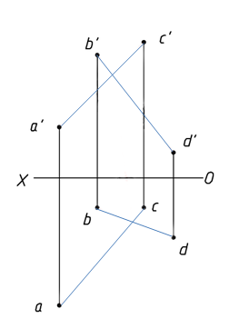 【判断题】如图所示点的投影，A、B、C、D在同一平面上。 [图]...【判断题】如图所示点的投影，A