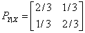 一个离散二元对称信道（BSC信道）的概率传递矩阵为 [图]...一个离散二元对称信道（BSC信道）的