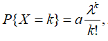 设随机变量X的分布律为  k = 0, 1, 2, ..., n,则a的值为（）.A、1B、C、e-