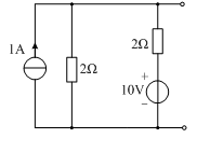 如图所示，变换为实际电压源模型的参数为（） 