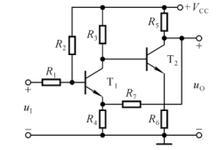 下图所示的放大电路中，引入了电流串联负反馈。  [图]...下图所示的放大电路中，引入了电流串联负反