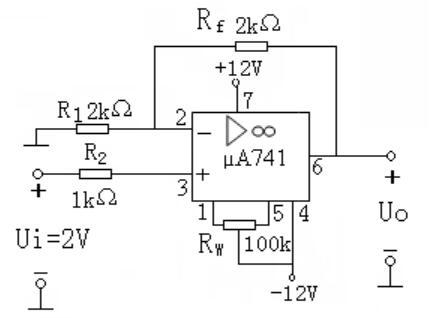 下图电路的输出电压与输入电压的相位关系是 。  [图]...下图电路的输出电压与输入电压的相位关系是