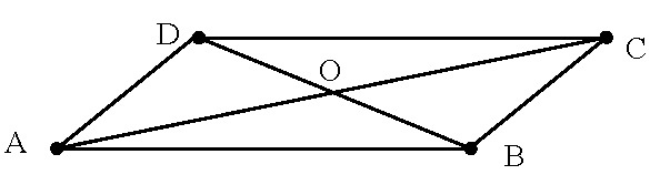 如图，平行四边形ABCD中, [图]为对角线的交点，若 [图]，...如图，平行四边形ABCD中, 