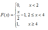 设随机变量X的分布函数为，则E(X)=（）